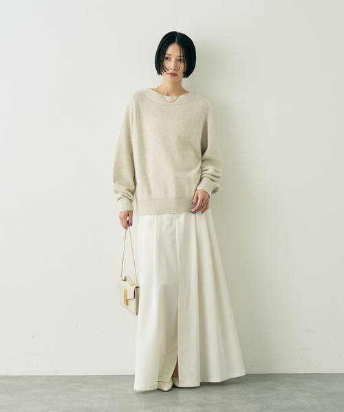 Rouge vif(ルージュヴィフ)の「ラクーン混ボトルネックニットプルオーバー(ニット/セーター・レディース・チャコールグレー/オフホワイト/ベージュ・フリー)」の16枚目の写真