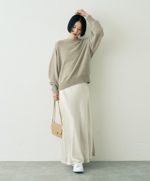 Rouge vif(ルージュヴィフ)の「ラクーン混ボトルネックニットプルオーバー(ニット/セーター・レディース・チャコールグレー/オフホワイト/ベージュ・フリー)」の18枚目の写真