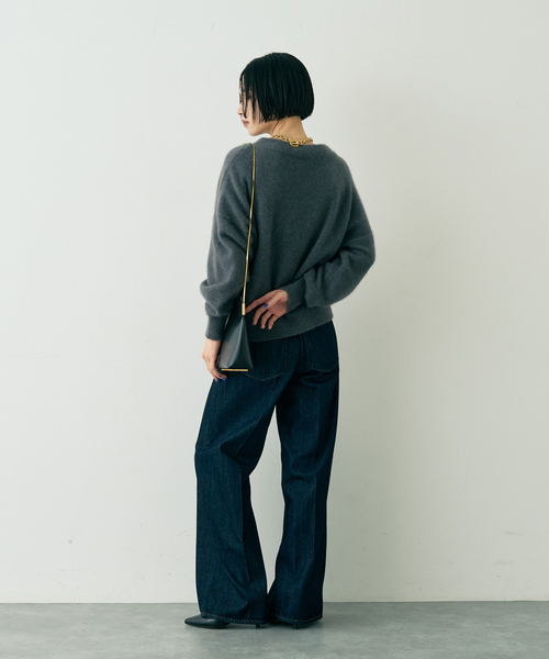 Rouge vif(ルージュヴィフ)の「ラクーン混ボトルネックニットプルオーバー(ニット/セーター・レディース・チャコールグレー/オフホワイト/ベージュ・フリー)」の21枚目の写真