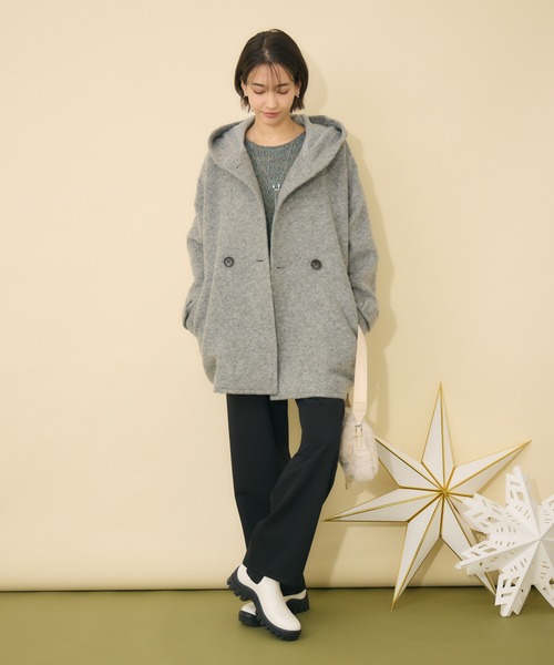 KATHARINE ROSS(キャサリンロス)の「【KATHARINE ROSS】前後異素材パンツ(その他パンツ・レディース・グレイッシュベージュ/ブラック・FREE)」の5枚目の写真