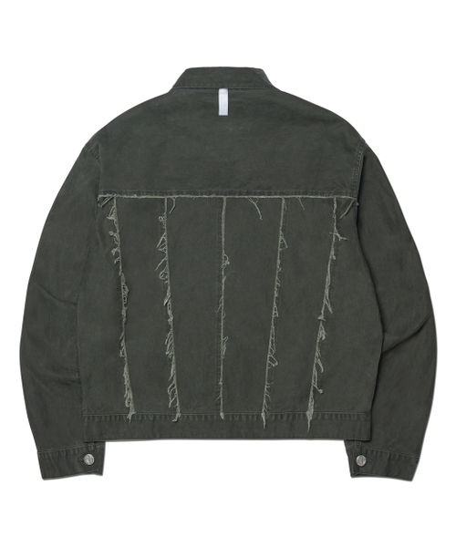 NOMANUAL（NOMANUAL）の「R.E TRUCKER JACKET - WASHED KHAKI（デニムジャケット・レディース・その他・LARGE/MEDIUM）」の2枚目の写真