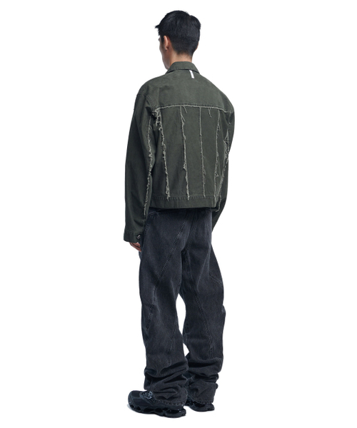NOMANUAL（NOMANUAL）の「R.E TRUCKER JACKET - WASHED KHAKI（デニムジャケット・レディース・その他・LARGE/MEDIUM）」の4枚目の写真