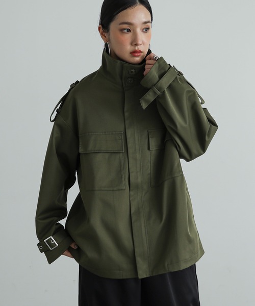 YASSBackChannel ミリタリージャケット カーキ ミリタリーJK』（ミリタリージャケット）｜n'OrLABEL（ノアール