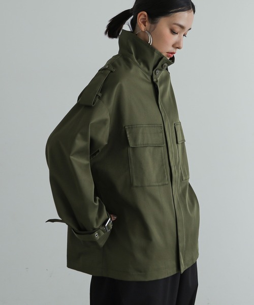 ♥️新品未使用♥️ MICALLEMICALLEフード付きカーキミリタリージャケット MADE IN STANDARD メイドインスタンダード / QUILT LINED M-65 FIELD