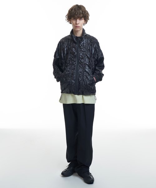 INSILENCE(インサイロンス)の「【INSILENCE×KKST】ダブルプリーツベルテッドウールパンツBLACK(スラックス・メンズ・その他・LARGE/MEDIUM/SMALL)」の2枚目の写真