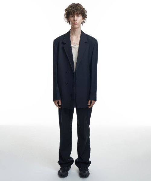 INSILENCE(インサイロンス)の「【INSILENCE×KKST】ダブルプリーツベルテッドウールパンツBLACK(スラックス・メンズ・その他・LARGE/MEDIUM/SMALL)」の5枚目の写真