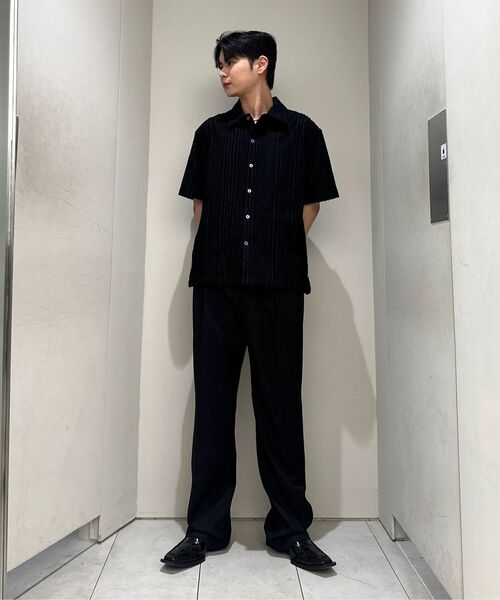 INSILENCE(インサイロンス)の「【INSILENCE×KKST】ダブルプリーツベルテッドウールパンツBLACK(スラックス・メンズ・その他・LARGE/MEDIUM/SMALL)」の6枚目の写真