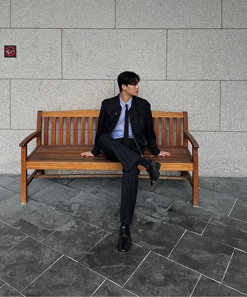 INSILENCE(インサイロンス)の「【INSILENCE×KKST】ダブルプリーツベルテッドウールパンツBLACK(スラックス・メンズ・その他・LARGE/MEDIUM/SMALL)」の7枚目の写真
