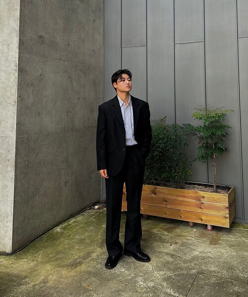 INSILENCE(インサイロンス)の「【INSILENCE×KKST】ダブルプリーツベルテッドウールパンツBLACK(スラックス・メンズ・その他・LARGE/MEDIUM/SMALL)」の8枚目の写真