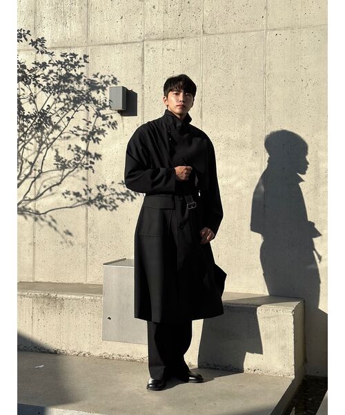 INSILENCE(インサイロンス)の「【INSILENCE×KKST】ダブルプリーツベルテッドウールパンツBLACK(スラックス・メンズ・その他・LARGE/MEDIUM/SMALL)」の14枚目の写真