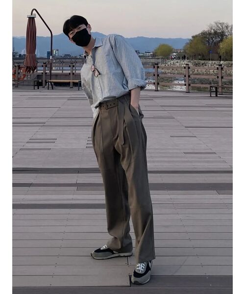 INSILENCE(インサイロンス)の「【INSILENCE×KKST】ダブルプリーツベルテッドウールパンツBLACK(スラックス・メンズ・その他・LARGE/MEDIUM/SMALL)」の15枚目の写真