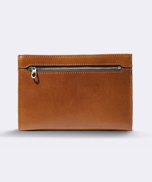 aniary（アニアリ）の「ミニバッグ（ゼオライトレザー）（クラッチバッグ・メンズ・キャメル/ブラック・FREE）」の2枚目の写真