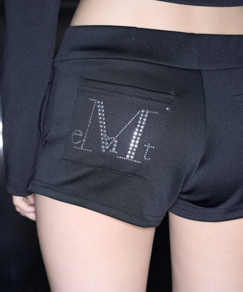 MUCENT（ムセント）の「ケインセットアップホットフィックスロゴローライズショーツ（その他パンツ・レディース・ブラック・FREE）」の6枚目の写真