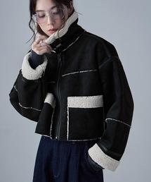 etoll. | フェイクムートンショートフライトジャケット(ブルゾン)