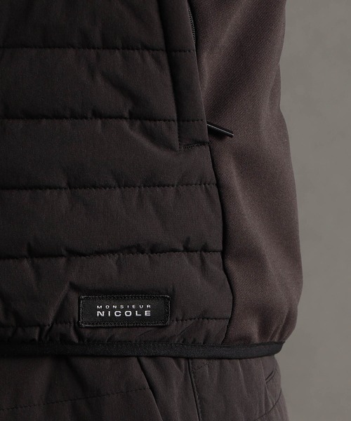 MONSIEUR NICOLE（ムッシュニコル）の「テクニカルダウンベスト（ダウンベスト・メンズ・ブラック/ライトグレー・MEDIUM/LARGE/X-LARGE）」の11枚目の写真