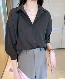 フロントデザインシャツトップス