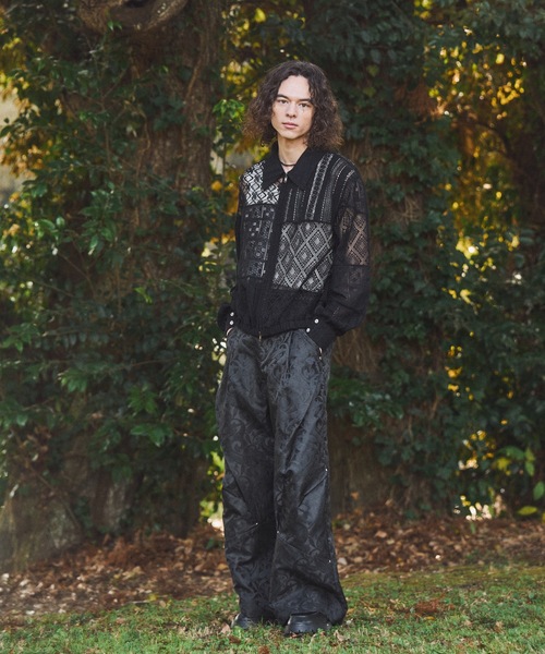 CASPER JOHN（キャスパージョン）の「Patchwork lace blouson/パッチワークレースブルゾン（ブルゾン・メンズ・ブラック/ホワイト・LARGE/MEDIUM/SMALL/X-SMALL）」の11枚目の写真