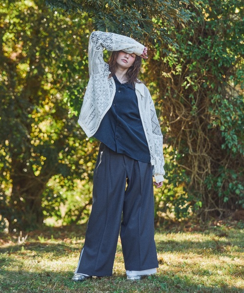 CASPER JOHN（キャスパージョン）の「Patchwork lace blouson/パッチワークレースブルゾン（ブルゾン・メンズ・ブラック/ホワイト・LARGE/MEDIUM/SMALL/X-SMALL）」の14枚目の写真