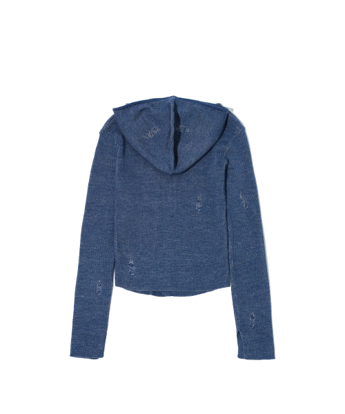 CRITIC（クリティック）の「WORMHOLE HOODIED KNIT(FOR WOMEN) BLUE（ニット/セーター・レディース・その他・FREE）」の3枚目の写真