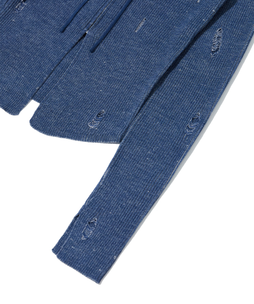 CRITIC（クリティック）の「WORMHOLE HOODIED KNIT(FOR WOMEN) BLUE（ニット/セーター・レディース・その他・FREE）」の6枚目の写真