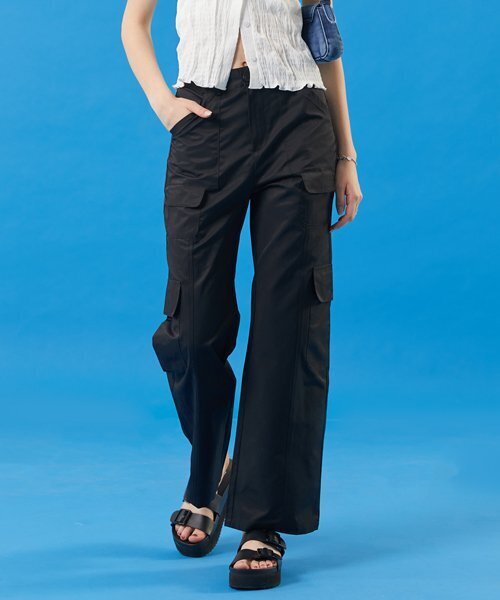 KOLEAT（コレット）の「夏クーリングバサラストレートカーゴスラックスパンツ[ブラック]（その他パンツ・レディース・その他・MEDIUM/SMALL）」の3枚目の写真