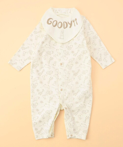 COMME CA ISM(コムサイズム)の「長袖ツーウェイオール・リバーシブルスタイの入ったギフトセット(60-80cm)(ベビーギフト・キッズ・サックスブルー/オフホワイト・60-80cm)」の1枚目の写真