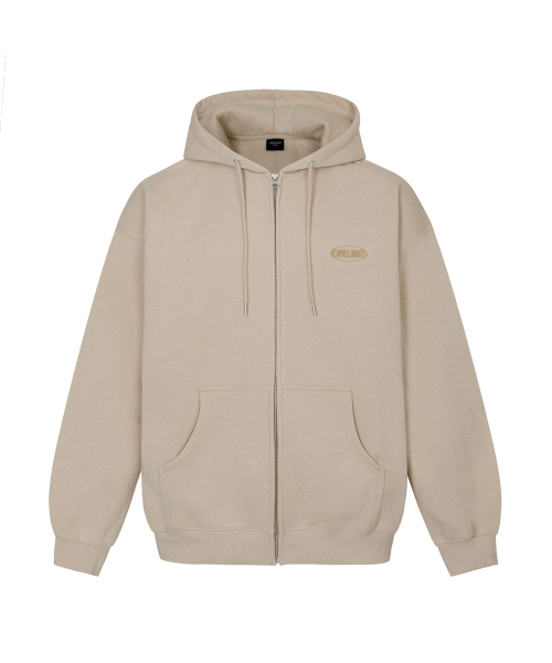 LIMELIGHT APPAREL(ライムライトアパレル)の「オペラルオーバルロゴジップアップフードオーバーサイズ(サンド/ブラウン)(パーカー・メンズ・その他・MEDIUM/LARGE/X-LARGE)」の1枚目の写真