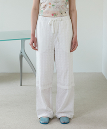 FUN FROM FUN（ファンフロムファン）の「Double Lace Pants, White（その他パンツ）」