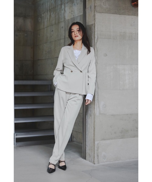 サイドフレアジャケットパンツスーツ 2点セット レディース
