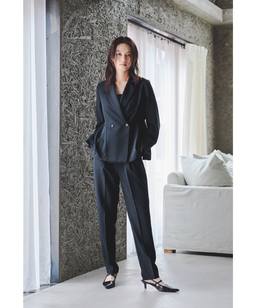 サイドフレアジャケットパンツスーツ 2点セット レディース