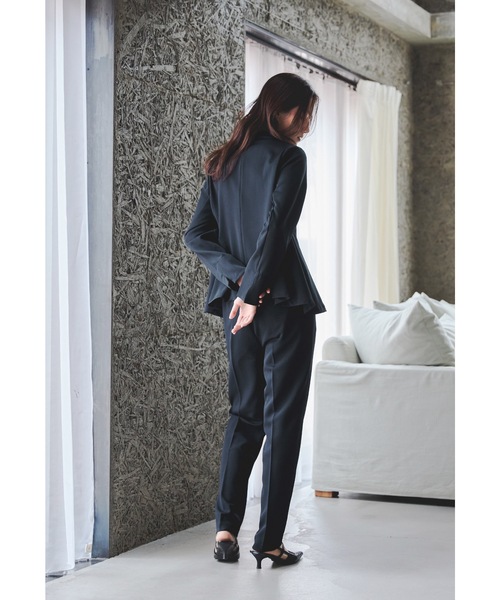 サイドフレアジャケットパンツスーツ 2点セット レディース