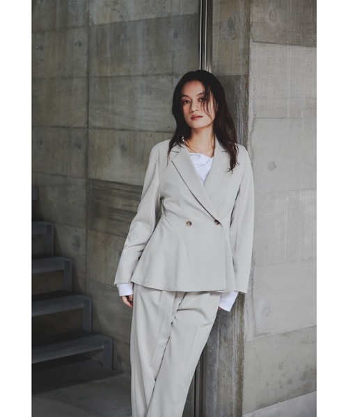 サイドフレアジャケットパンツスーツ 2点セット レディース