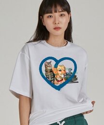 ASTRAL PROJECTION（アストラルプロジェクション）の「Lovely Pets 40 count double knit cotton short sleeve t-shirt_white（Tシャツ/カットソー）」
