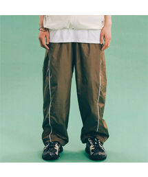 LINE PIPING TRACK PANTS KHAKI BEIGE