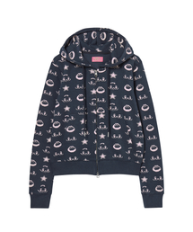 NYXX（エヌワイエックスエックス）の「NYGD PATTERN HOOD ZIP-UP NAVY（パーカー）」