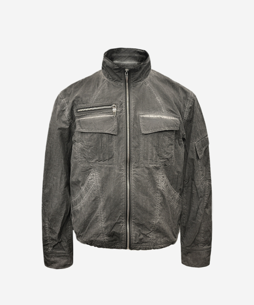 BLR（ビーエルアール）の「Dyed Multi-Pocket Nylon Work Jacket（ナイロンジャケット・メンズ・グレー・SMALL/MEDIUM/LARGE）」の2枚目の写真