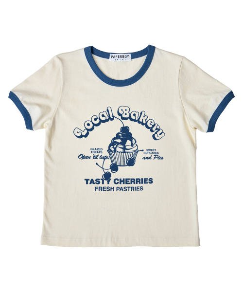 PAPERBOY(ペーパーボーイ)の「チェリーリンガー半袖Tシャツ-レッド(Tシャツ/カットソー・レディース・その他・SMALL/MEDIUM)」の3枚目の写真
