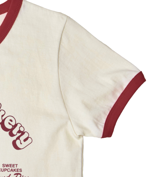 PAPERBOY(ペーパーボーイ)の「チェリーリンガー半袖Tシャツ-レッド(Tシャツ/カットソー・レディース・その他・SMALL/MEDIUM)」の7枚目の写真