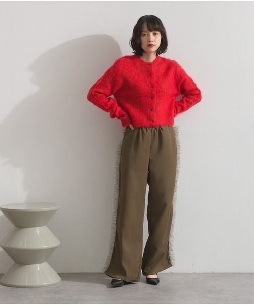 OandI（オーアンドアイ）の「サイドフリルラインパンツ（その他パンツ・レディース・チャコールグレー/ブラック/カーキ・M）」の21枚目の写真