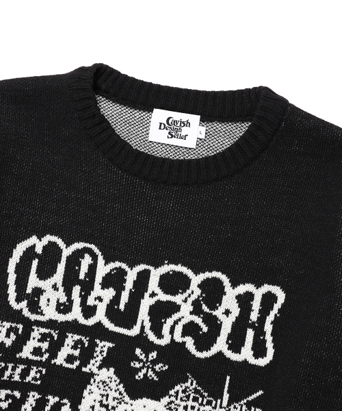Cavish(カビシ)の「MEGA CYCLONE KNIT SWEATER BLACK(CV2EFUK601A)(ニット/セーター・レディース・ブラック・SMALL/MEDIUM/LARGE)」の3枚目の写真