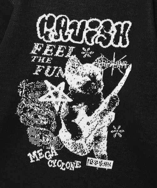 Cavish(カビシ)の「MEGA CYCLONE KNIT SWEATER BLACK(CV2EFUK601A)(ニット/セーター・レディース・ブラック・SMALL/MEDIUM/LARGE)」の4枚目の写真