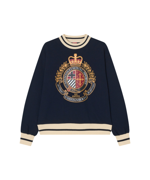 MENASOO(ミナス)の「ムナスーヘリテージヘビースウェットシャツ_Navy_裏起毛素材(スウェット・レディース・ネイビー・F)」の7枚目の写真