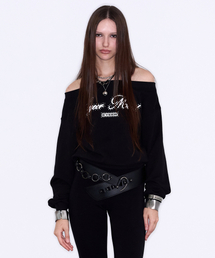 EYEER（イワイイアル）の「Off Shoulder Sweatshirt - Black（スウェット）」