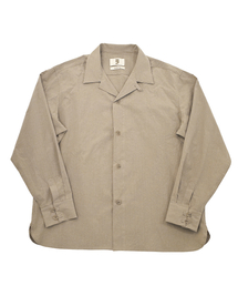 BIO-WASHED CREASE TAILORED SHIRT (Ash Beige)