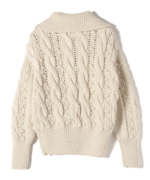 crinkle crinkle crinkle(クリンクルクリンクルクリンクル)の「crinkle crinkle crinkle:〈手洗い可能〉POPCORN ハンド ニット カーディガン(カーディガン/ボレロ・レディース・ナチュラル/ダークグレー・ONE SIZE)」の3枚目の写真