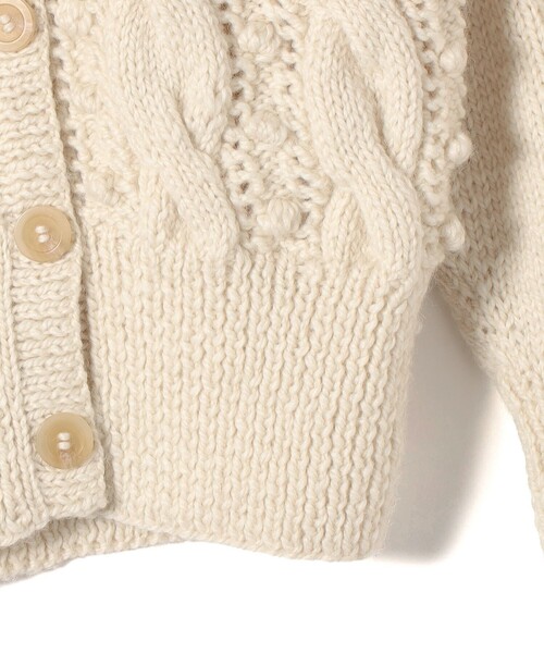 crinkle crinkle crinkle(クリンクルクリンクルクリンクル)の「crinkle crinkle crinkle:〈手洗い可能〉POPCORN ハンド ニット カーディガン(カーディガン/ボレロ・レディース・ナチュラル/ダークグレー・ONE SIZE)」の6枚目の写真