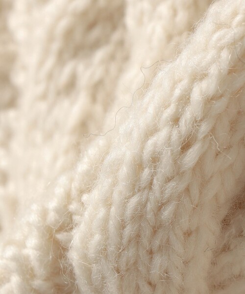 crinkle crinkle crinkle(クリンクルクリンクルクリンクル)の「crinkle crinkle crinkle:〈手洗い可能〉POPCORN ハンド ニット カーディガン(カーディガン/ボレロ・レディース・ナチュラル/ダークグレー・ONE SIZE)」の7枚目の写真