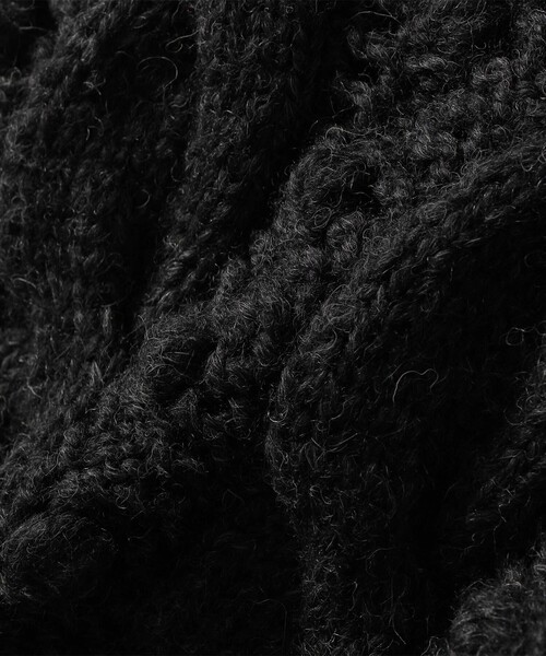 crinkle crinkle crinkle(クリンクルクリンクルクリンクル)の「crinkle crinkle crinkle:〈手洗い可能〉POPCORN ハンド ニット カーディガン(カーディガン/ボレロ・レディース・ナチュラル/ダークグレー・ONE SIZE)」の9枚目の写真