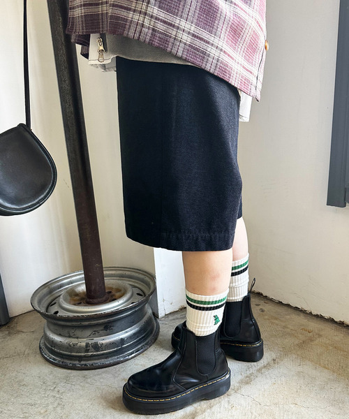 DOUBLE NAME（ダブルネーム）の「フロックツイルバミューダハーフパンツ（その他パンツ・レディース・ブラウン/ネイビー・FREE）」の7枚目の写真