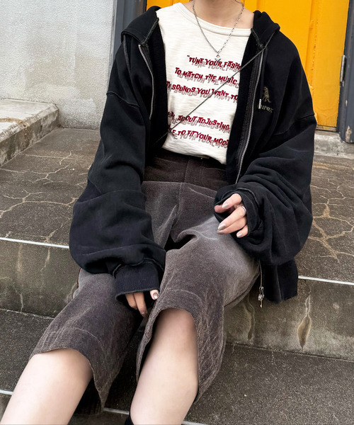 DOUBLE NAME（ダブルネーム）の「フロックツイルバミューダハーフパンツ（その他パンツ・レディース・ブラウン/ネイビー・FREE）」の11枚目の写真